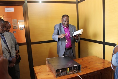  Bishop is blessing the new transmitter for Iringa 